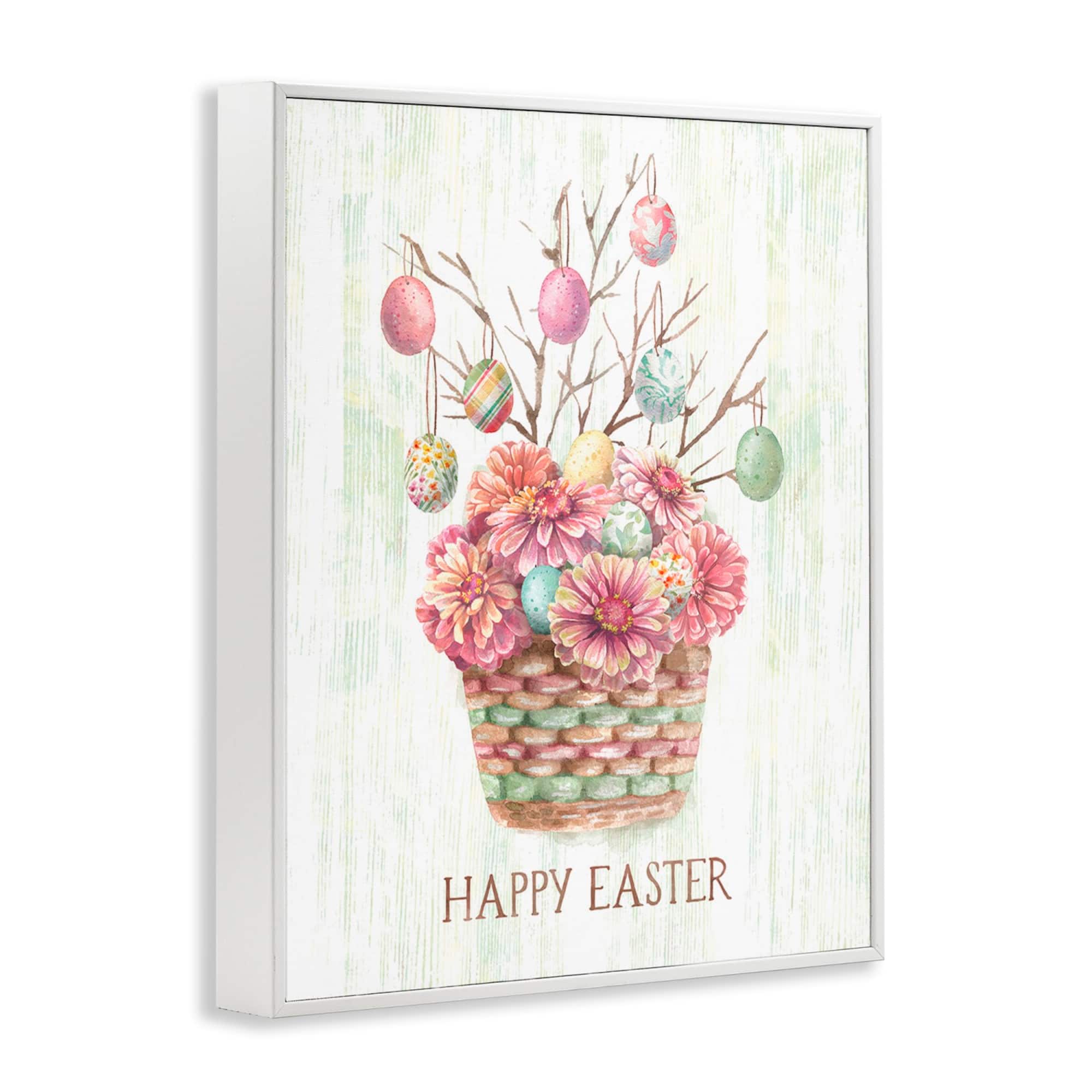 Stupell Industries Happy Easter Bouquet Framed Giclee Art